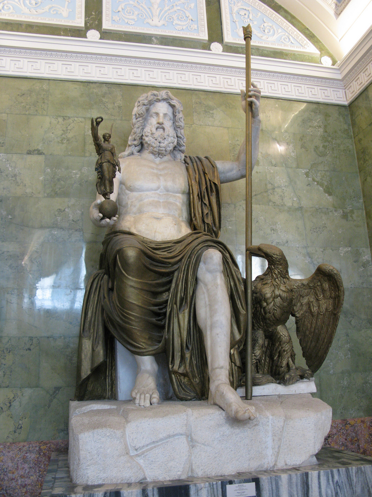 Artist's impression of the Statue of Zeus at Olympia